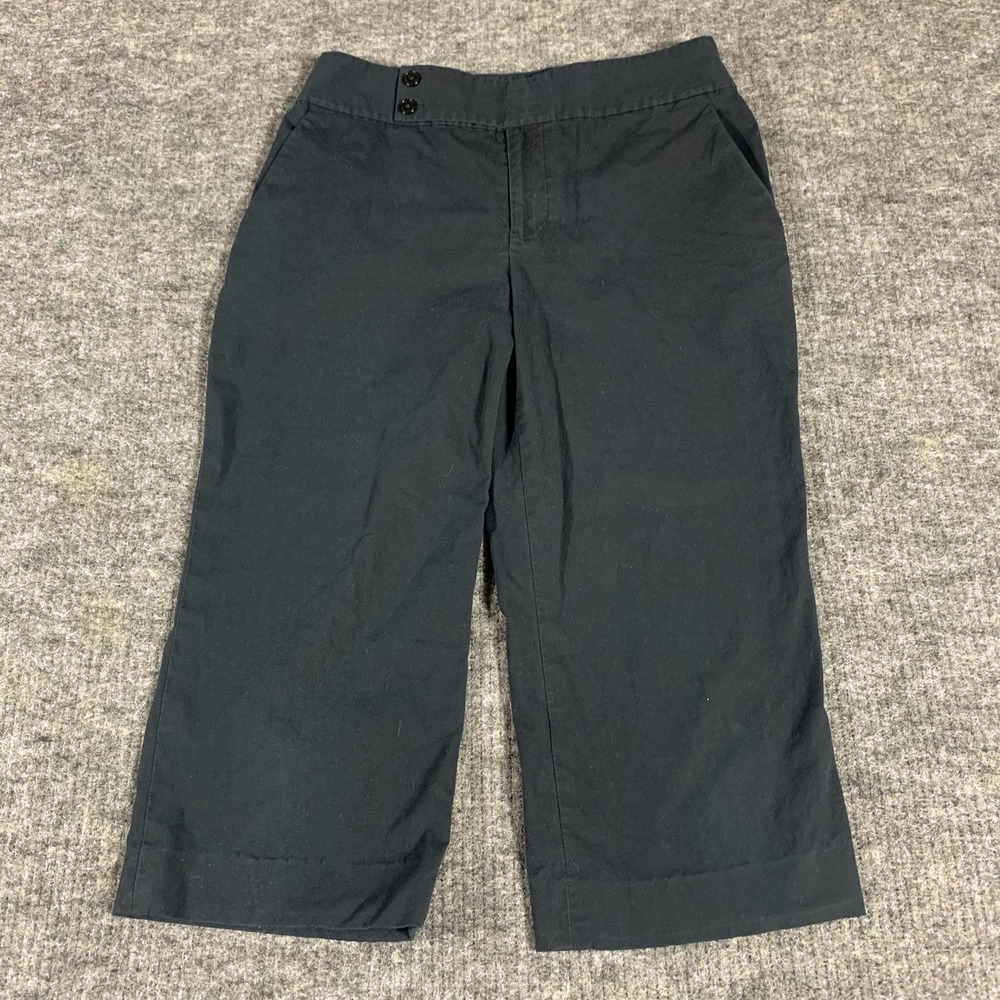 Lauren Ralph Lauren Capri Pants Womens 4 Black Cotton Blend 30x19 Lightweight